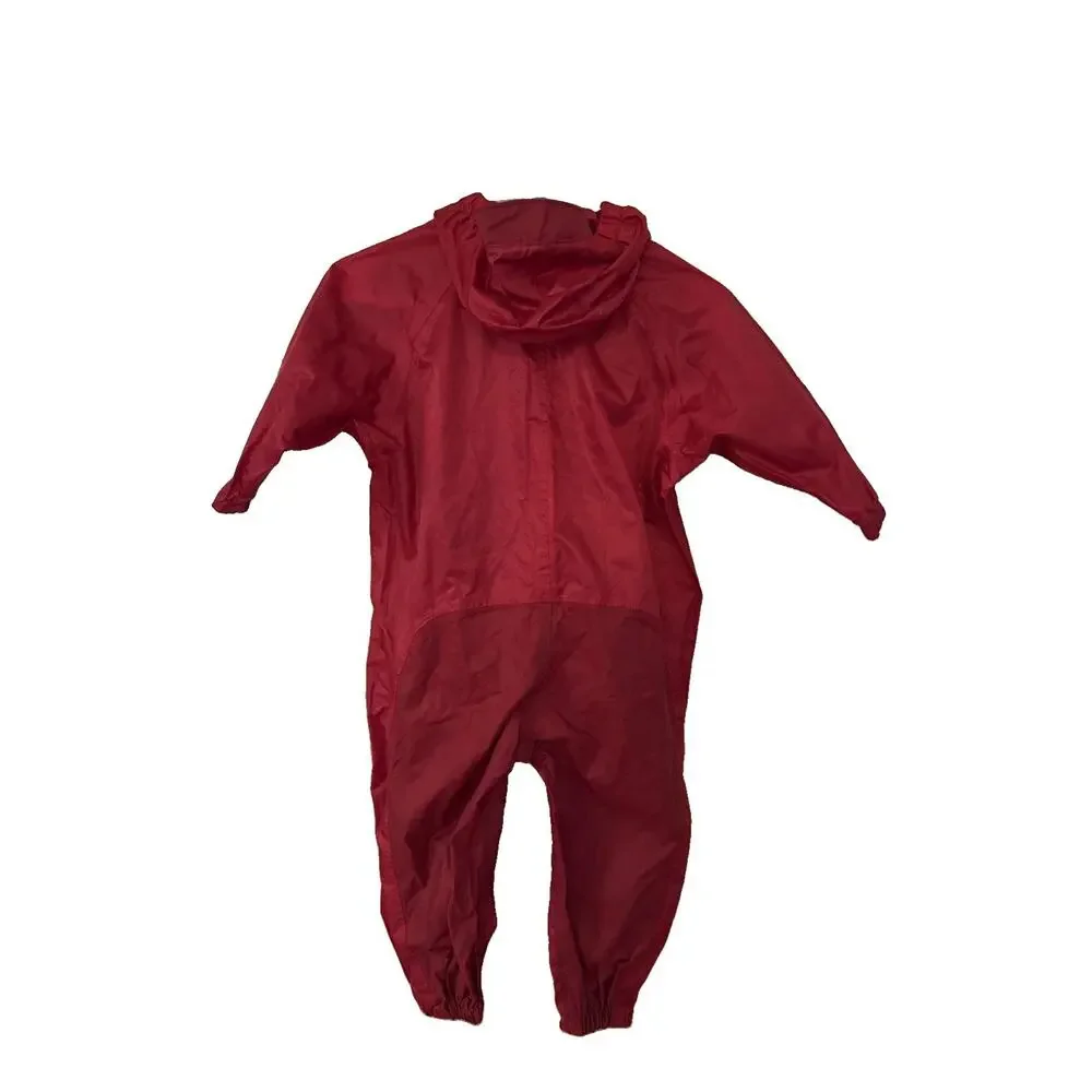 Tuffo Muddy Buddy Waterproof Coveralls Rain Suit Jacket Coat 3T Red